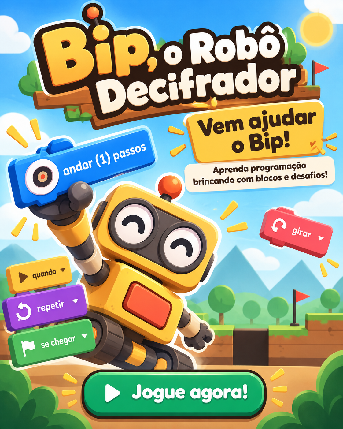 Arte promocional de Bip, o Robô Decifrador