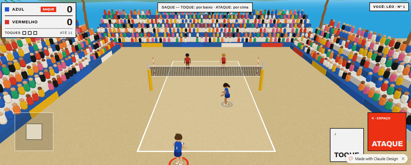 Captura real do Vôlei Arcade